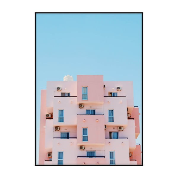 Плакат Розова къща, 40 x 30 cm - Imagioo