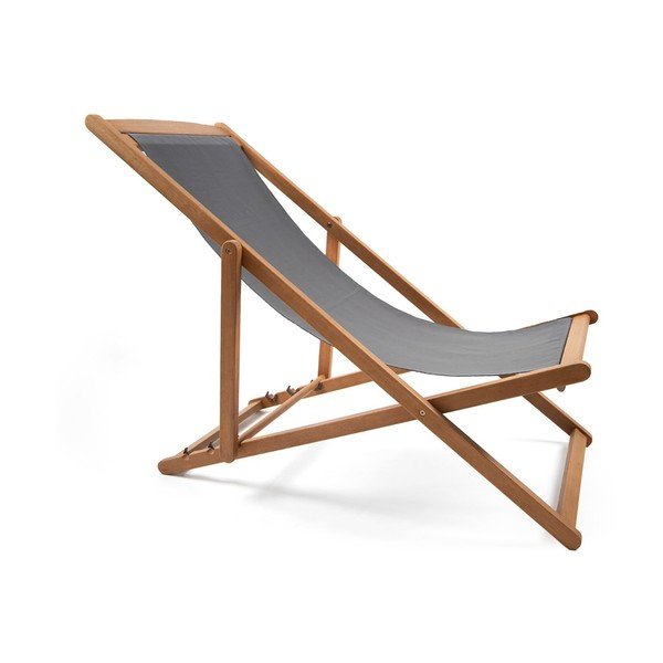 Сив сгъваем градински шезлонг от акациева дървесина Deck - Bonami Essentials