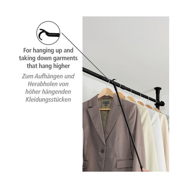 Метален/пластмасов прът за сваляне на дрехи Herkules – Wenko-image-2