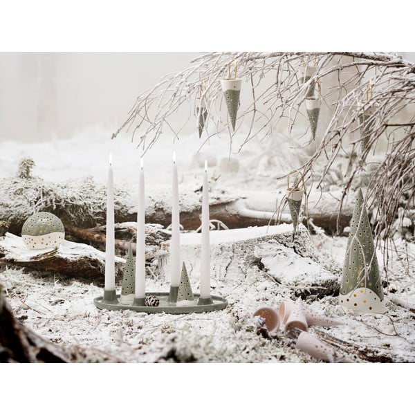 Зелена керамична висяща декорация Конус, височина 18 см Nobili - Kähler Design-image-1