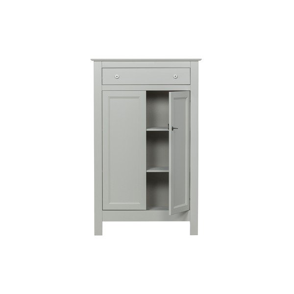 Светлосив висок заключващ се скрин от борова дървесина 93x150 cm Eva - WOOOD-image-2