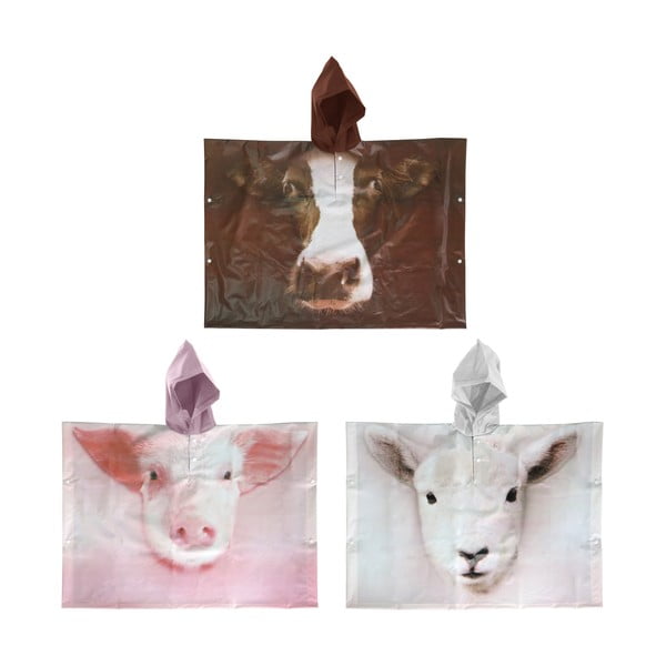 Комплект от 3 детски пелерини над главата Животни - Esschert Design