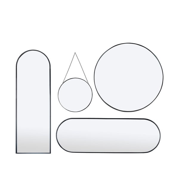 Черно стенно огледало , ø 40 cm Moira - Bonami Essentials-image-4