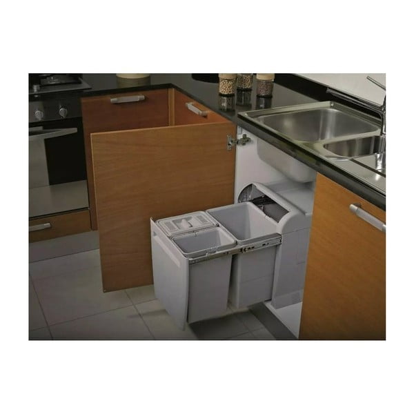 Пластмасов контейнер за сортирани отпадъци/вграден 28 л City - Elletipi-image-1