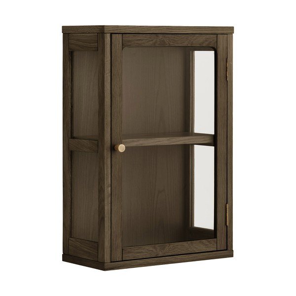 Тъмнокафява висяща витрина от декор от дъб  40x60x20 cm Zamora – House Nordic