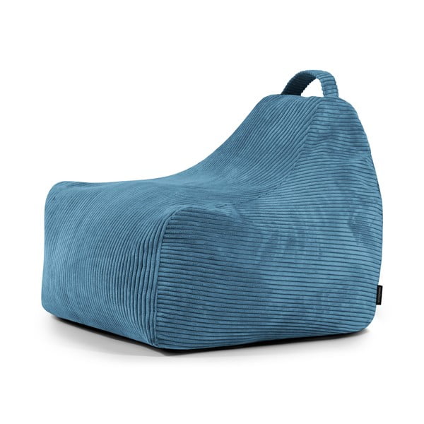 Син детски пуф от рипсено кадифе Game Amuse – SLOWDOWN