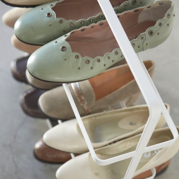 Бяла метална стойка за обувки Tower – YAMAZAKI-image-4