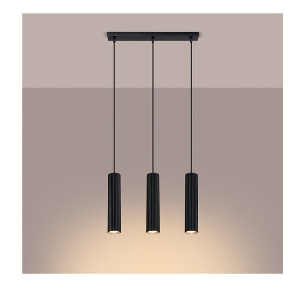 Черно висящо осветително тяло Gleam – Sollux-image-2