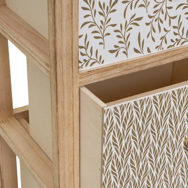 Висок скрин с чекмеджета в естествен цвят 34x78 cm – Casa Selección-image-1