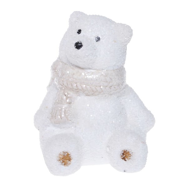 Бяла керамична декоративна статуетка Полярна мечка, височина 10 см - Ewax