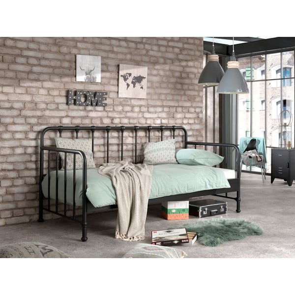 Сиво метално детско легло 90x200 cm BRONXX – Vipack-image-1