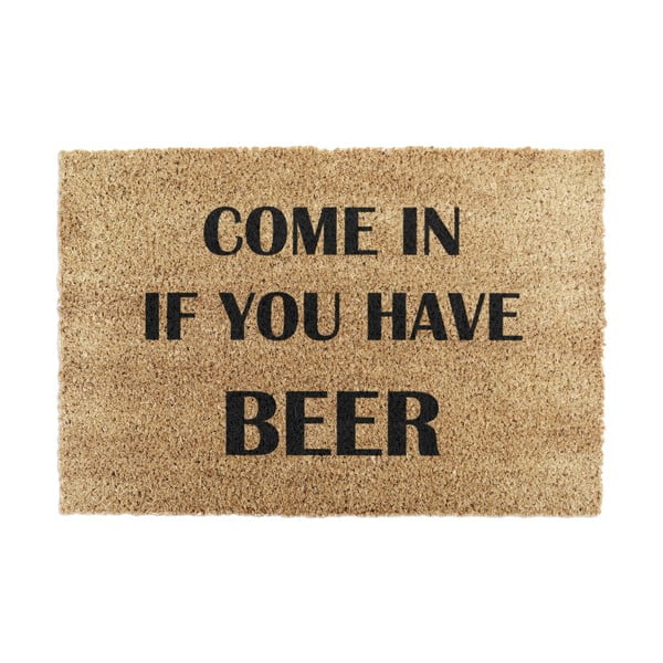 Изтривалка от кокосови влакна 40x60 cm Come again and bring beer – Artsy Doormats