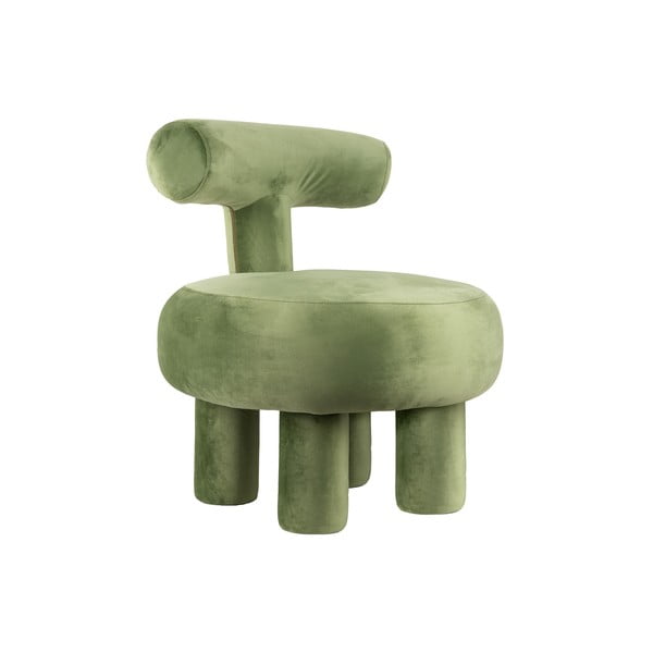 Светлозелено кадифено кресло Abrazo – Leitmotiv