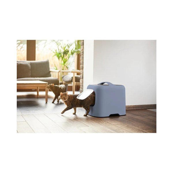 Тъмносин комплект котешка тоалетна и лопатка Biala – Rotho-image-3