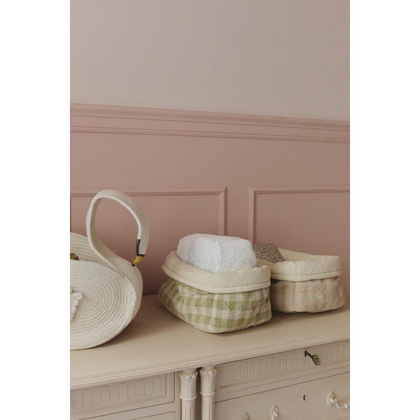 Светлозелена текстилна детска кошница за играчки 30x20x20 cm Swan Matcha – Lorena Canals-image-1