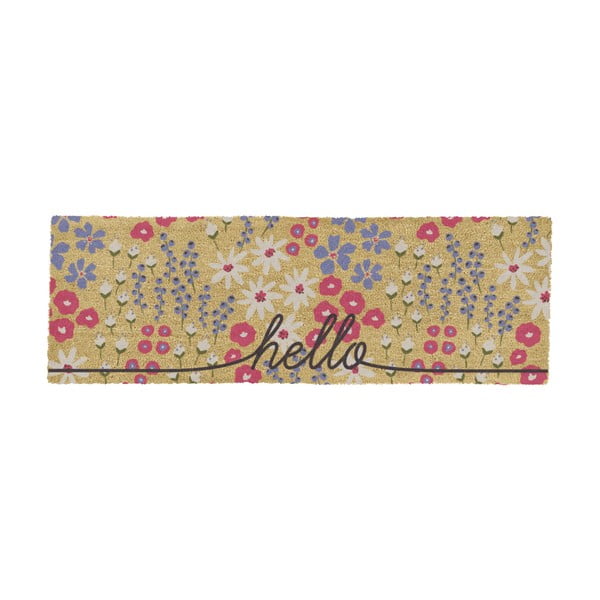 Изтривалка от кокосови влакна 40x120 cm Hello Scribbly Floral – Artsy Doormats