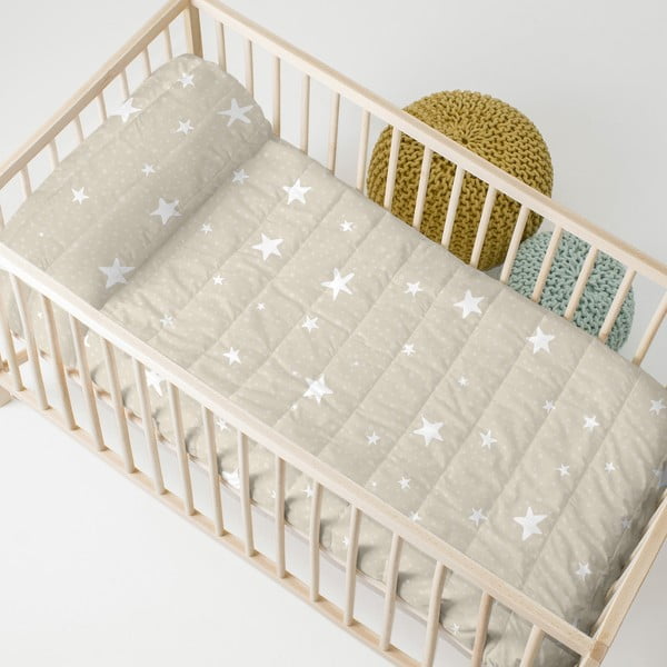 Памучна ватирана бебешка покривка за легло 100x130 cm Little star - Happy Friday