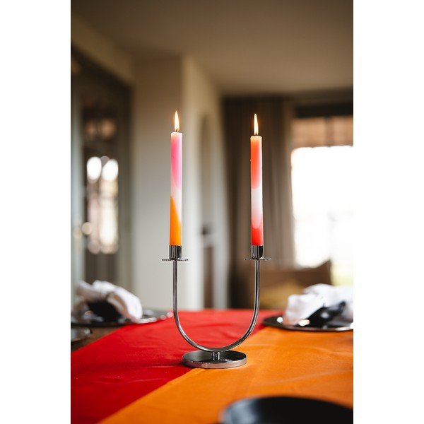 Метален свещник Elana – Zilverstad-image-2