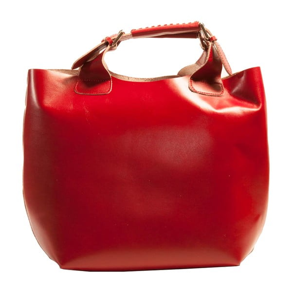 Červená kabelka z pravé kůže Andrea Cardone Edoardo