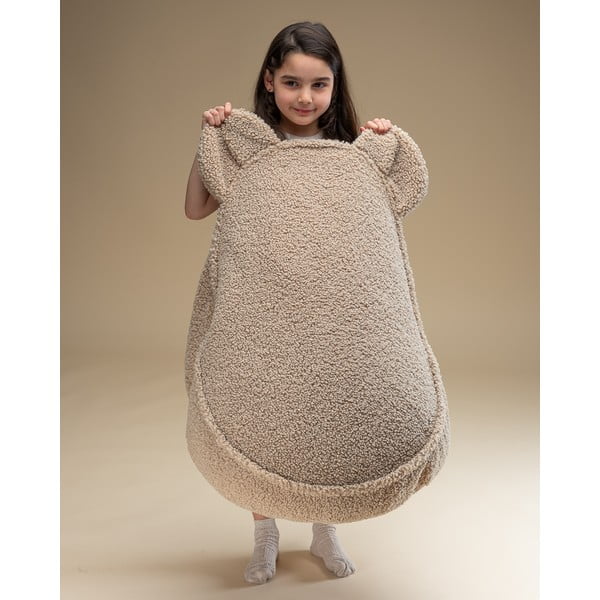 Светлокафяв детски пуф от букле Bear – Wigiwama-image-4