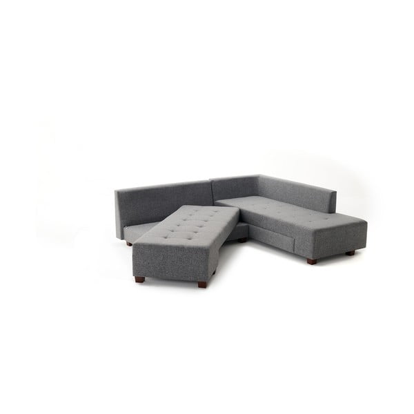Сив разтегателен диван Bailey, десен ъгъл Manama - Balcab Home-image-2