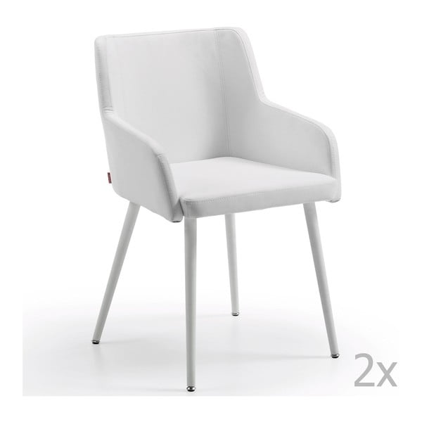 Sada 2 bílých židlí La Forma Danai
