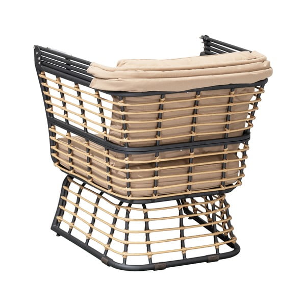 Бежово метално градинско кресло Paros – Garden Pleasure-image-2