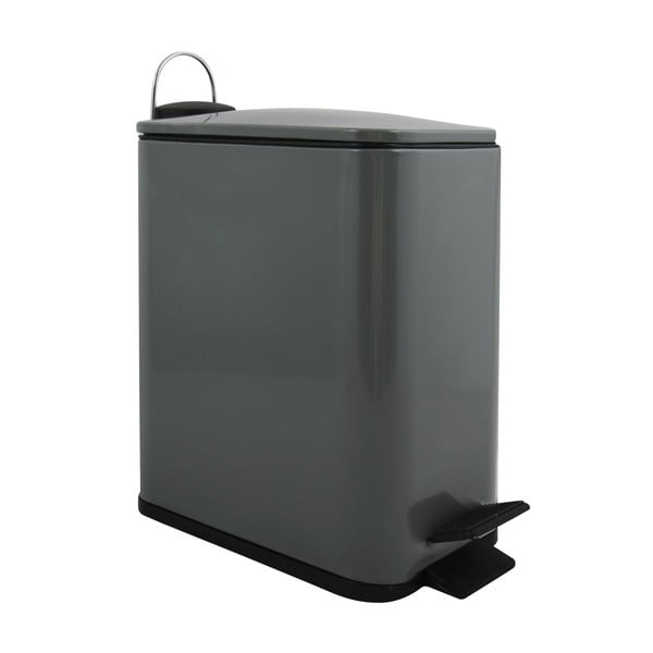 Тъмносиво стоманено кошче за боклук с педал 5 l   Erik – Spirella