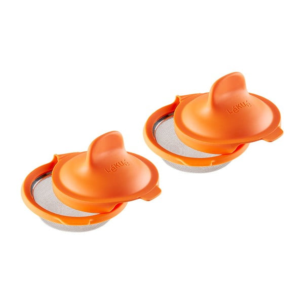 Комплект от 2 оранжеви силиконови форми за изгубени яйца Pouched - Lékué
