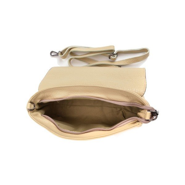 Béžová kožená kabelka Mangotti Bags Baso-image-1