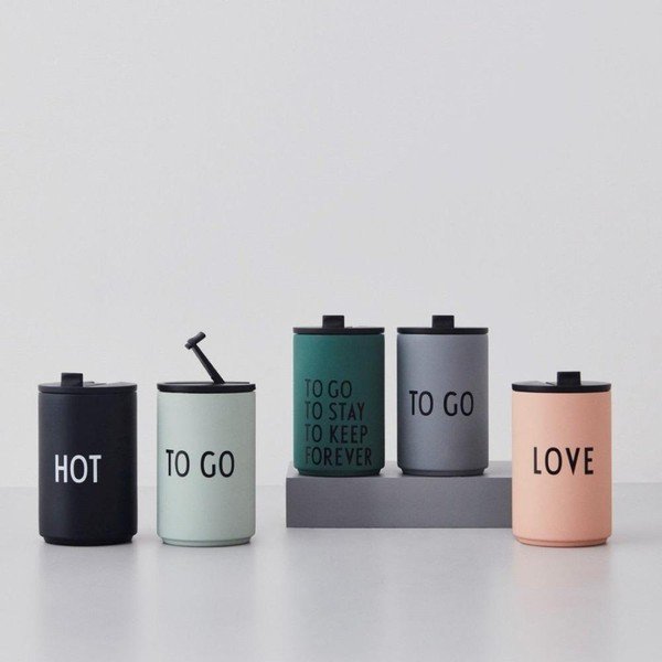 Зелена термочаша 350 ml To Go - Design Letters-image-1