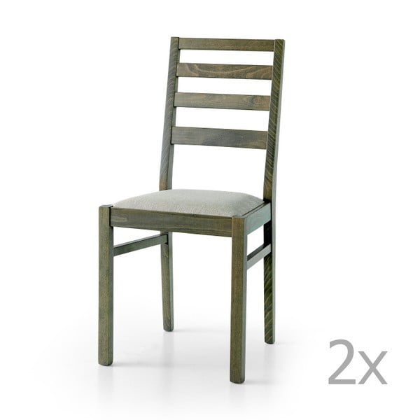 Sada 2 dřevěných jídelních židlí Castagnetti Bee