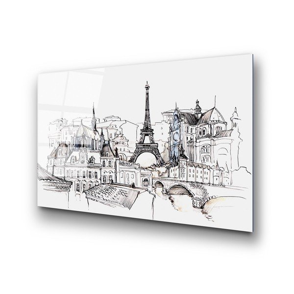 Живопис върху стъкло 70x100 cm Paris - Wallity-image-4