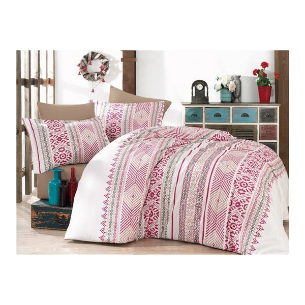 Комплект чаршафи за двойно легло от памук Deluxe Satin Holly, 200 x 220 cm - Mijolnir