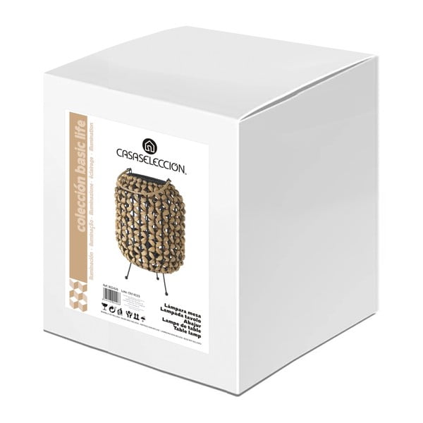 Черна настолна лампа (височина 30 cm) - Casa Selección-image-4