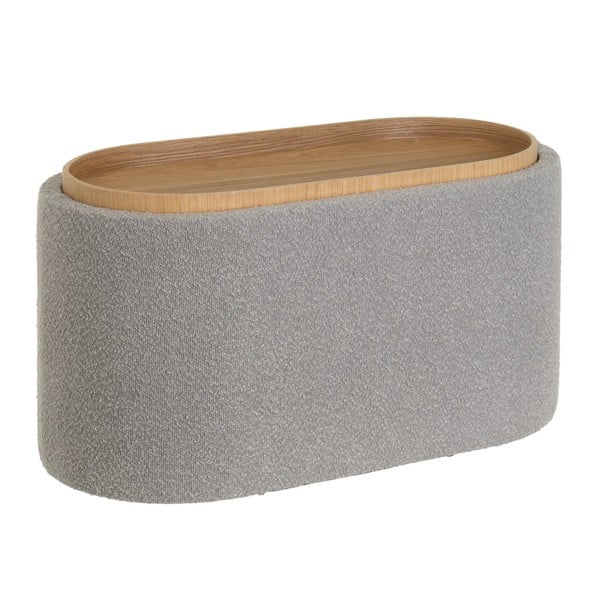 Светлосива табуретка от букле – Casa Selección-image-2