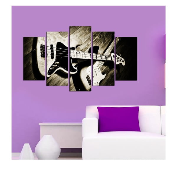 Картина от няколко части Китара, 110 x 60 cm - Wallity-image-1
