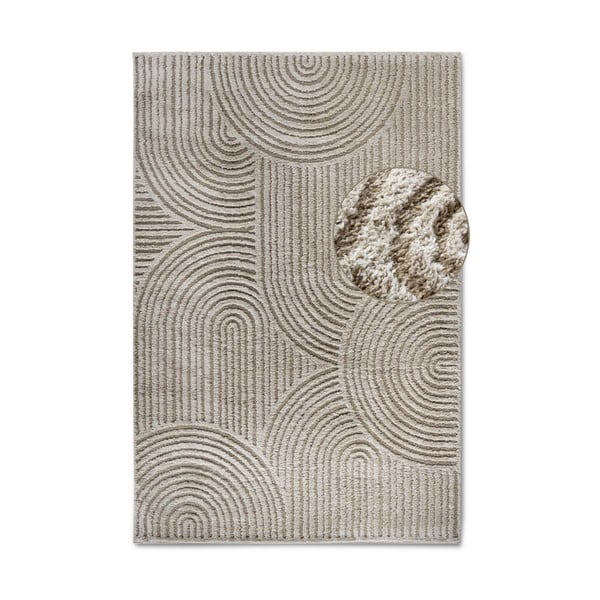 Бежов килим 80x120 cm Chappe Beige – Elle Decoration