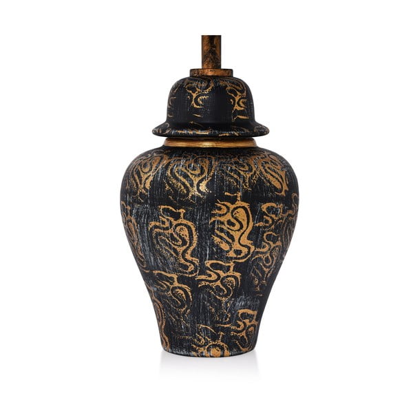 Черна настолна лампа с текстилен абажур (височина 54 cm) Derin – Opviq lights-image-3