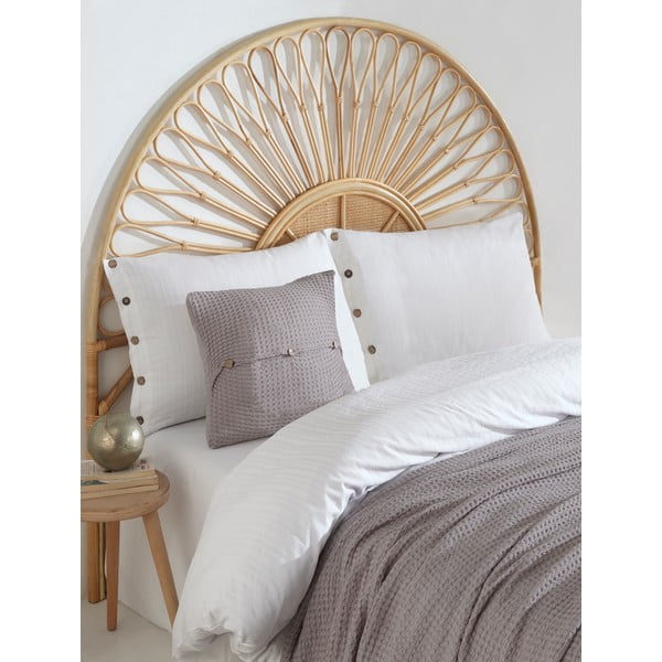 Бяло единично  спално бельо от памук Renforcé 140x200 cm Como Striped – Mila Home Luxury-image-2