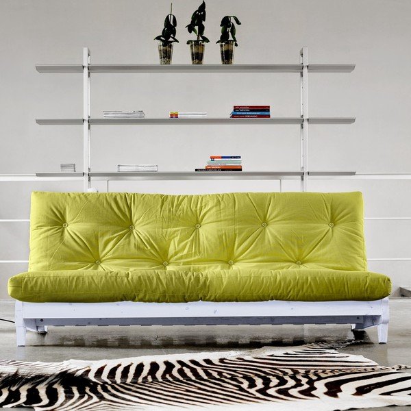 Rozkládací pohovka Karup Fresh White/Pistacie-image-1