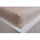 Кремав еластичен чаршаф от микрофланела 180x200 cm Basic – Jerry Fabrics