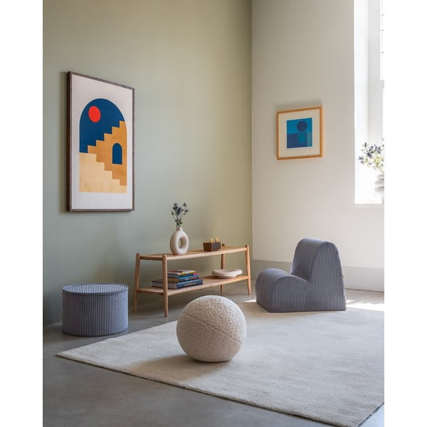 Син детски пуф от рипсено кадифе – Wigiwama-image-2