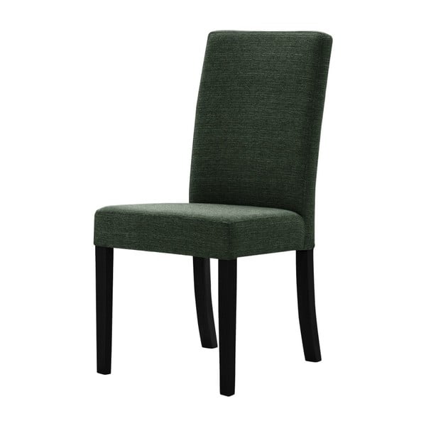 Zelená židle s černými nohami z bukového dřeva Ted Lapidus Maison Tonka