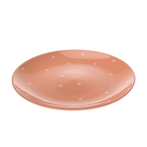 Оранжева керамична чиния Dottie, ø 25 cm - Dakls