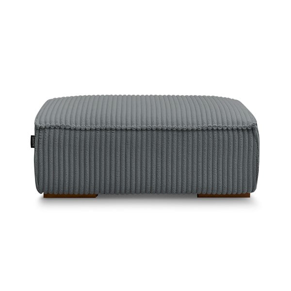 Тъмносива табуретка  от рипсено кадифе Chelsea – Bobochic Paris