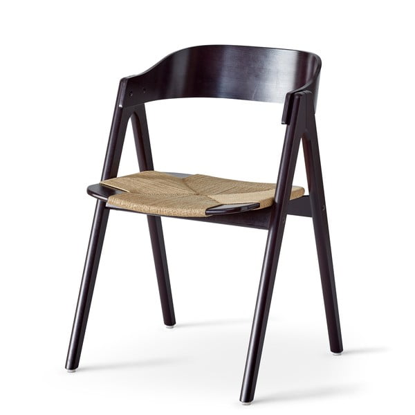 Трапезен стол от черна букова дървесина с ратанова седалка Findahl от Hammel Mette - Hammel Furniture