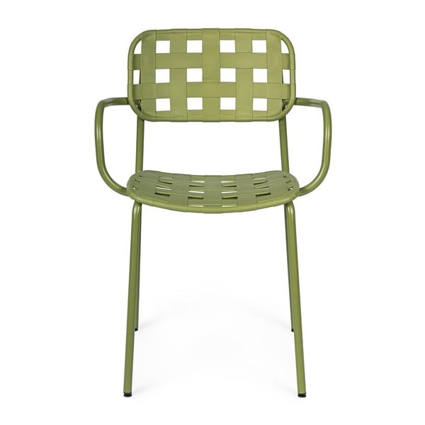 Зелени градински столове в комплект от 4 бр. метални Clover   – Bizzotto-image-1