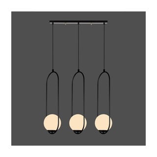 Черно висящо осветително тяло, височина 146 cm Arch - Squid Lighting