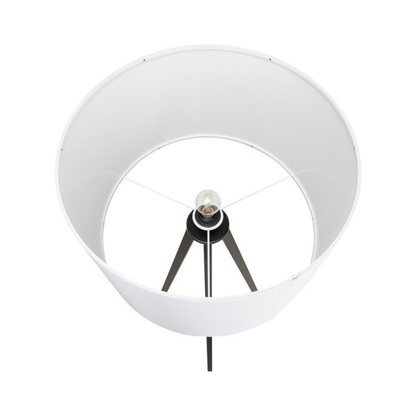 Подова лампа с черна структура и бял абажур Trivet - Kokoon-image-1